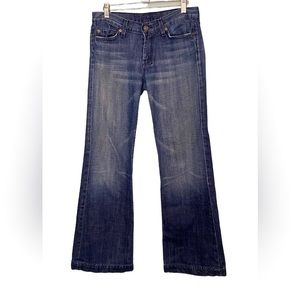 7 For All Mankind Medium Wash Flare Leg Dojo Jeans Size 28